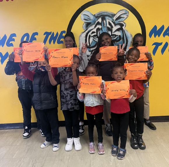  These are the students that were selected for student of the month for showing compassion to staff 